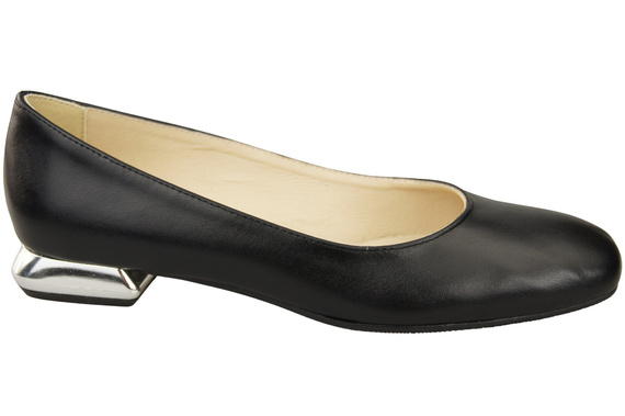 Flat Women's Shoes Pumps Decorative Heel Natural Leather 209 ElitaBut