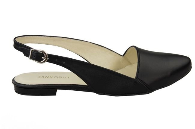 Obuwie Sandały Damskie  Czarne Skóra Naturalna 996 ElitaBut