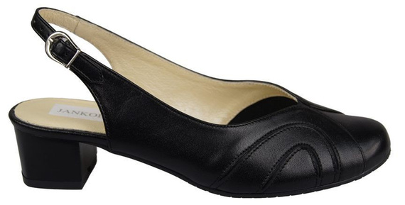 Obuwie Damskie Sandały skóra naturalna Czarne 842 ElitaBut