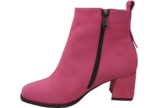Women’s ankle boots in genuine suede leather, stable block heel, with zipper – 224 ElitaBut