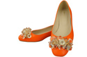 Women's Pumps with Crystals Flat Natural Leather 216 ElitaBut