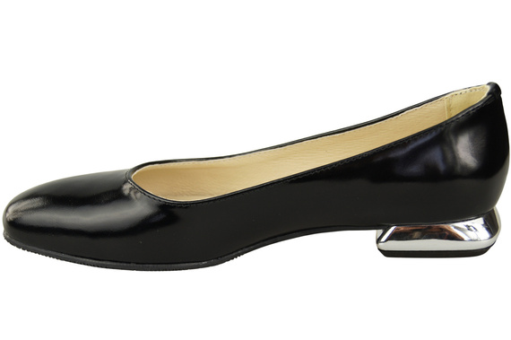 Flat Women's Shoes Pumps Decorative Heel Natural Leather 209 ElitaBut