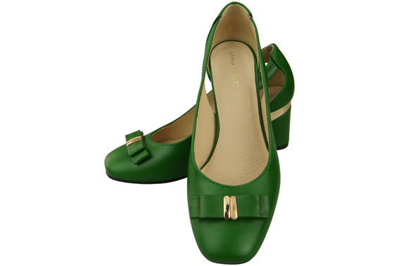 Shoes Women's pumps in Natural Leather with Decorative Heel 199 ElitaBut