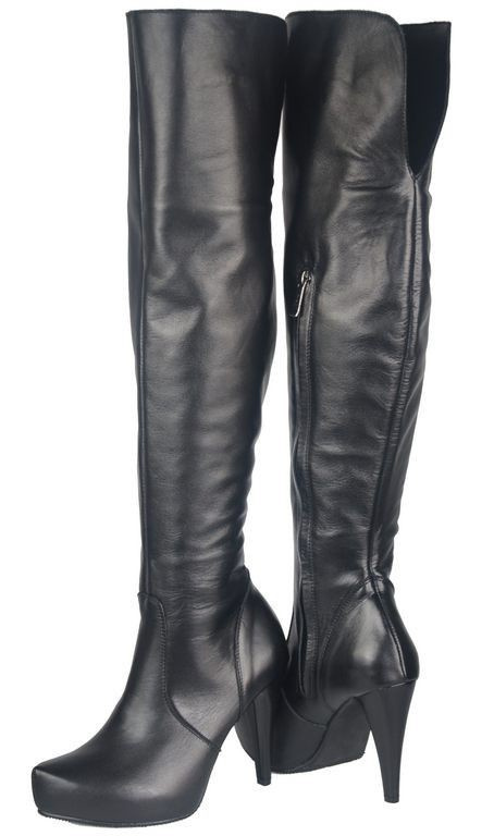 Shoes Women's boots Uppers Above the knee natural leather 692 ElitaBut