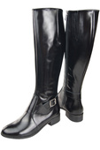 Women’s  leather boots, lined officer boots, flat 225 ElitaBut