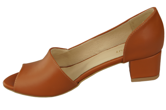 Obuwie Damskie Sandały Rude Skóra Naturalna 147 ElitaBut