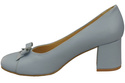 Women's Pumps with a Bow, Natural Leather and Low Heel 203 ElitaBut
