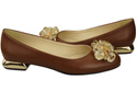 Women's Pumps with Crystals Flat Natural Leather 216 ElitaBut