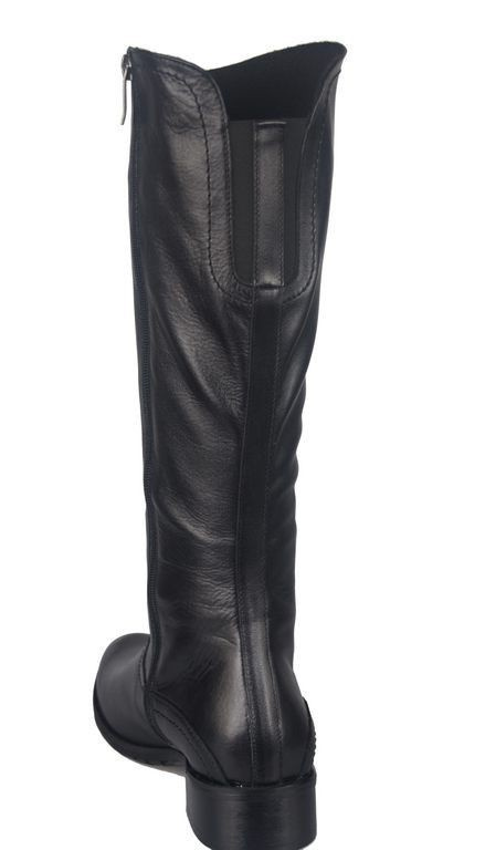 Obuwie Kozaki Damskie Oficerki skóra naturalna Czarne 689 ElitaBut