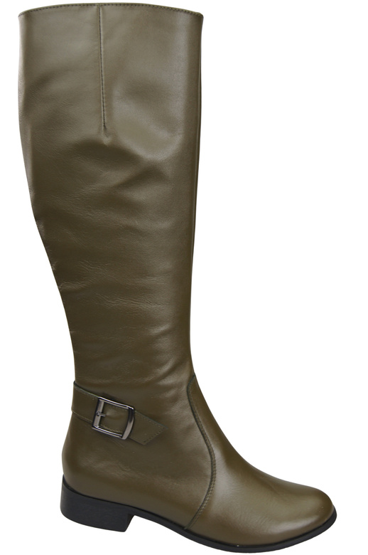 Women’s leather boots, lined officer boots, flat 225 ElitaBut
