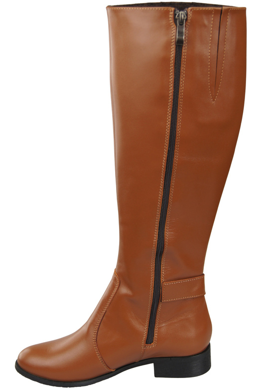 Women’s leather boots, lined officer boots, flat 225 ElitaBut